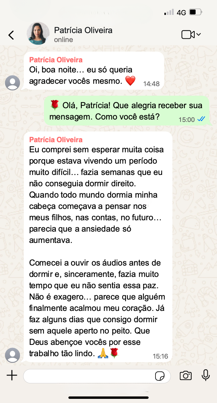 Print de conversa de WhatsApp com cliente
